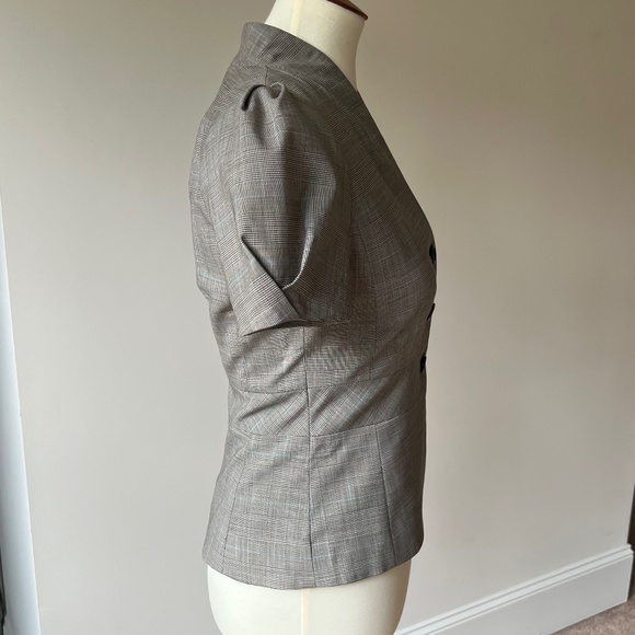 Banana Republic Short Sleeve Suiting Jacket Size 0 Puff Sleeve - Picture 6 of 12